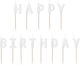 PartyDeco Weiße Kerzen Happy Birthday
