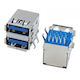 Connector 3.0 Διπλο Type A Pcb Busb-a2d108f-0l18n-w Czt Τεμάχια:5 USB Connector (1τμχ)