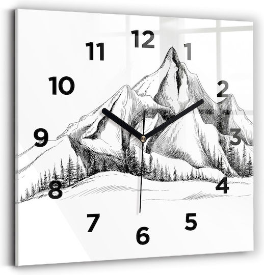 Tulup Analoge Glas Weiß Wanduhr 30x30cm