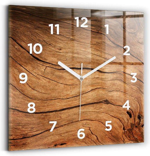 Tulup Leise Wanduhr Hölzernes Braun 30x30cm Tulup Leise Wanduhr Hölzernes Braun 30x30cm