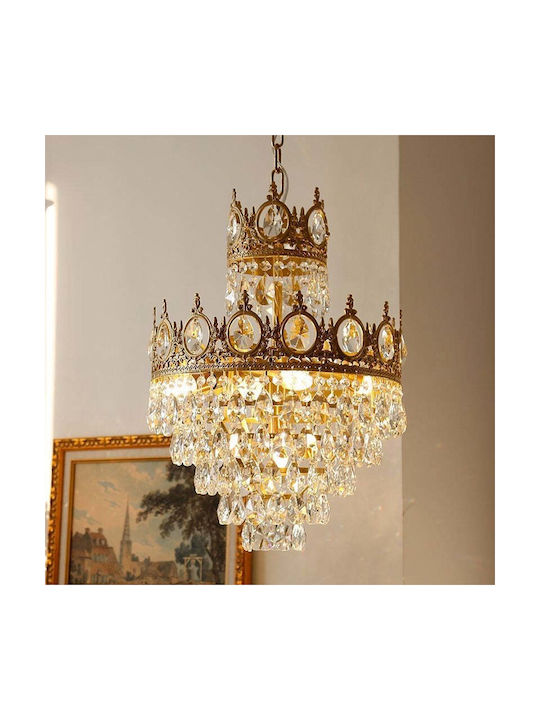 Alista Home Candelabru Ø25cm Cu Cristale Auriu Alista Home Candelabru Ø25cm Cu Cristale Auriu