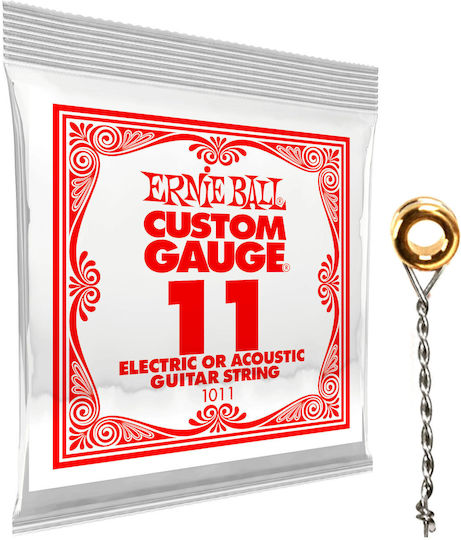 Ernie Ball Plain Μονή Χορδή Steel Λαούτου 11" Ball End
