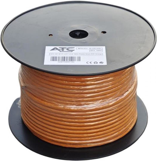 ATC S/FTP Cat.7 (10Gbps) Cablu De Rețea Ethernet 100m Portocaliu