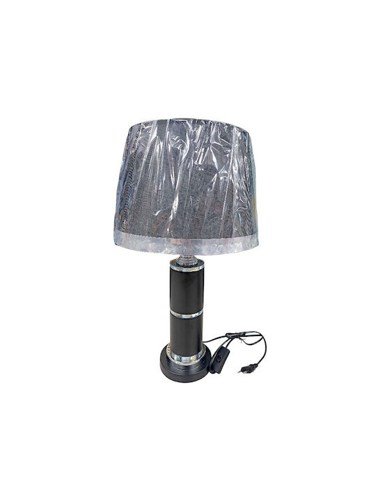 8191 - 113262 Metal Table Lamp for Socket E27 with Black Shade and Base