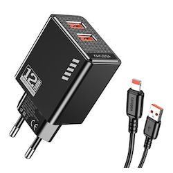 Kakusiga Charger with 2 USB-A Ports and Cable L...