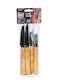 Grill Knives 4 Pcs Wooden Handle