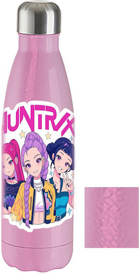 Μπουκάλι Θερμός Kpop Demon Hunters 500ml Ροζ Crackle