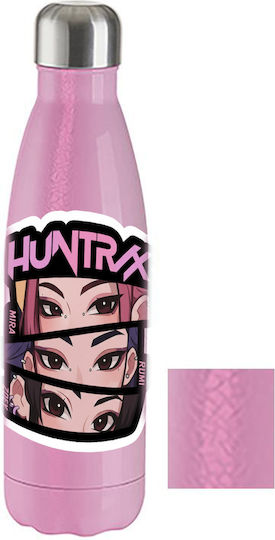 Μπουκάλι Θερμός Kpop Demon Hunters 500ml Ροζ Crackle