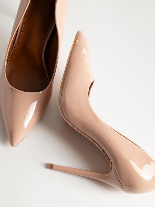 Patent Leather Pointed Toe Stiletto Pink High Heels