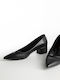 Pumps mit Chunky flachem Absatz Schwarz