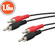 Set 5 Rca Cables 2 X Rca Plug To 2 X Rca Plug 1.5 M