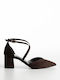 Pumps mit Riemchen & Chunky mittelhoher Absatz Braun
