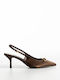 Pointed Toe Brown Medium Heels