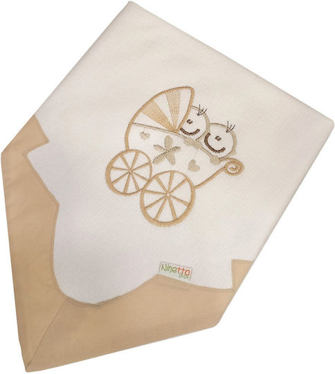 Ninetta Bebe Piqué-Kuscheldecke White Beige 90x90cm.