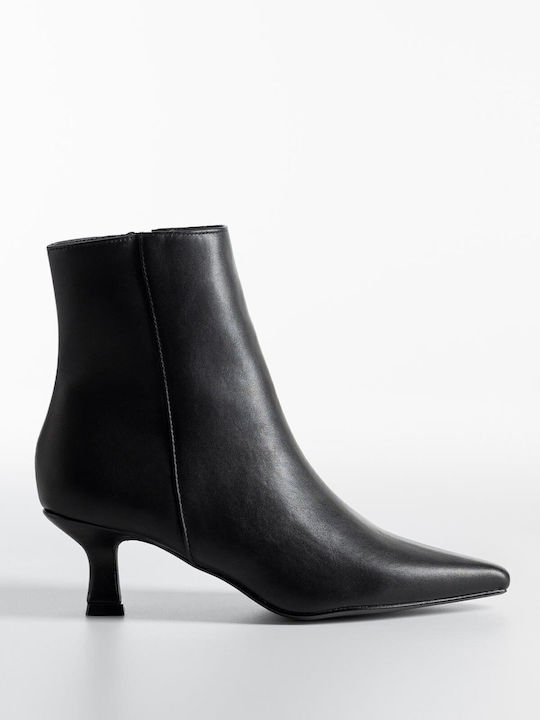 Women's Ankle Boots with Medium Heel Black