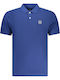 Polo Herrenbluse Kurzarm Blau