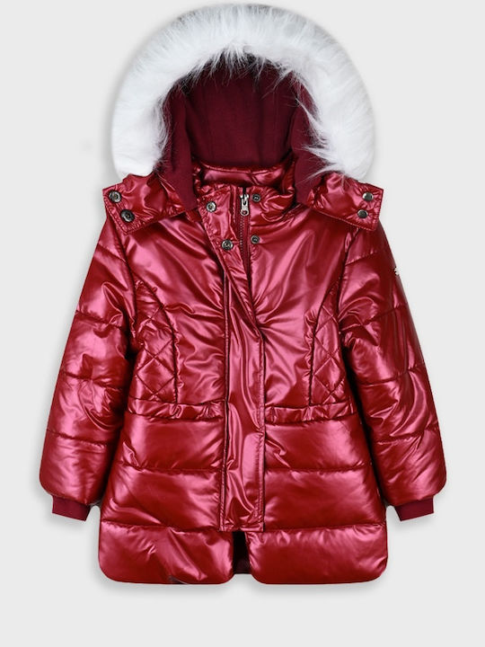 Energiers Kids' Casual Jacket with Hood Burgundy