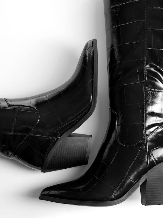 Damenstiefel mit hohem Absatz Schwarz