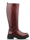 Leather Women's Boots Red