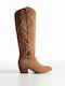 Cizme dama Cowboy cu toc mediu Maro