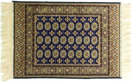 Противоплъзгащо Килим Правоъгълена с крошки Bukhara Blue