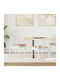 Dining Room Wooden Chair White and Brown 50.5x61x80.5cm 2pcs
