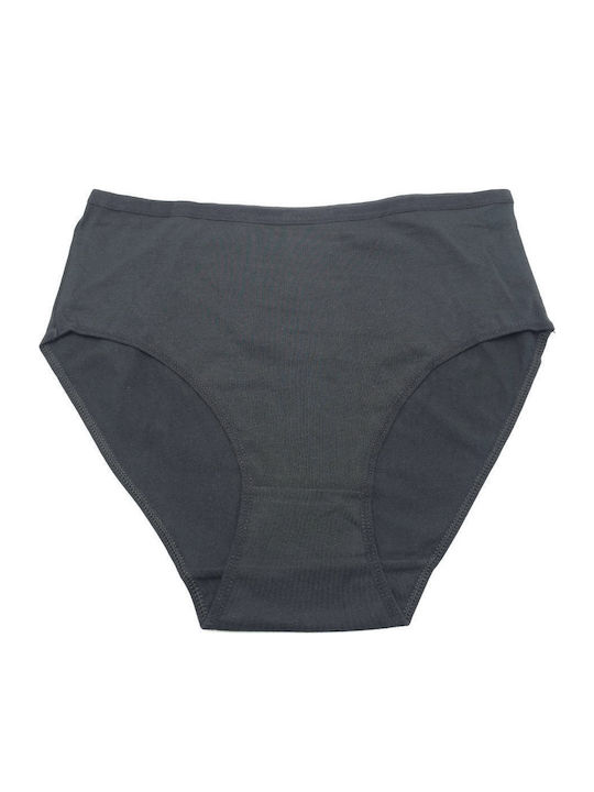 Power Flower Cotton Women's Briefs Black