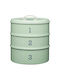 Kitchen Craft Set of 3 General Use Glass Jars with Lid Transparent