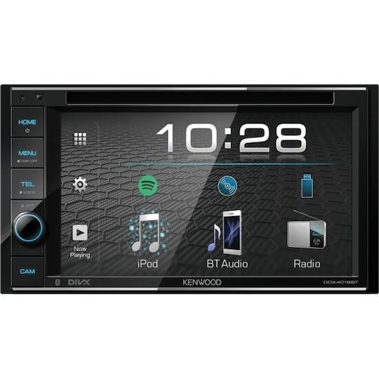 Kenwood Ηχοσύστημα Αυτοκινήτου 2DIN (Bluetooth/USB/WiFi/GPS/Apple-Carplay/Android-Auto/CD) με Οθόνη Αφής 6.2"