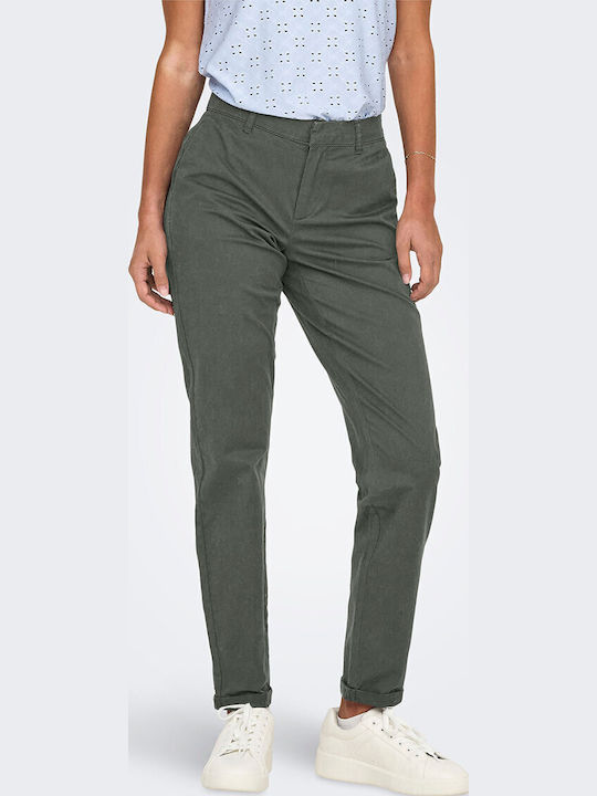 Only Γυναικείο Chino Παντελόνι Khaki
