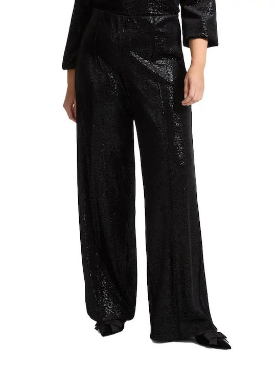 Femei Din material textil Pantaloni cu Croială Palazzo Black