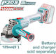 Total TAGLI221253E Τροχός 125mm Μπαταρίας Brushless με Ρύθμιση Στροφών 20V Solo
