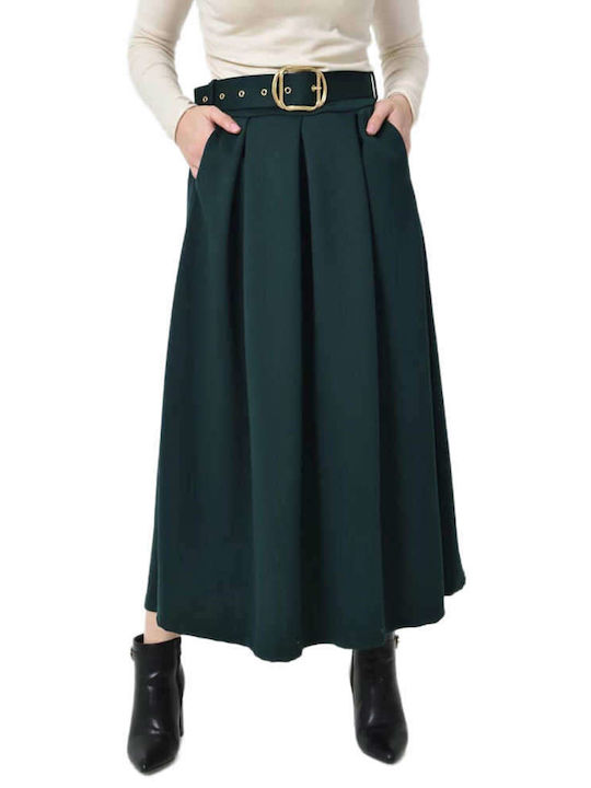 Potre С висока талия Midi Пола Olive