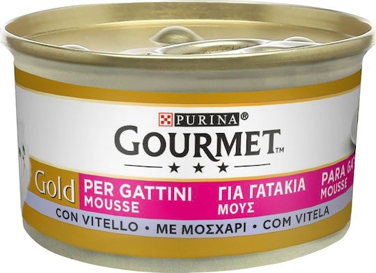 Purina Gourmet Hrană Umedă pentru Pisici Tinere în Conservă cu Vițel 6x85gr
