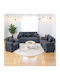 To megalo pazari Set of Elastic Sofa Covers Dark grey 3pcs TMP-4598