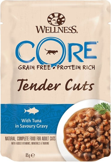 Wellness Tender Cuts Hrană Umedă pentru Pisici în Pliculeț cu Ton 24x85gr