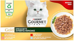 Purina Gold Straccetti 4x85gr Purina Gold Straccetti 4x85gr