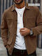 Long-sleeved Corduroy Shirt Brown