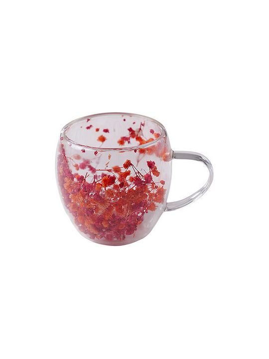 CupHup Passion Flower Κούπα Γυάλινη Διάφανη 300ml