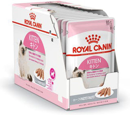 Royal Canin Kitten Nasses Katzenfutter für Junior-Katzen in Beutel mit Thunfisch Diät 12x85gr