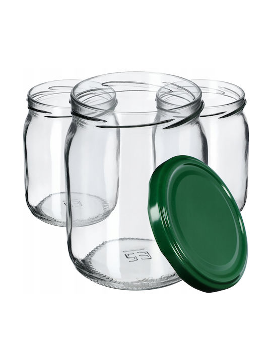 Kadax Set 8 Bucăți Vaze Utilizare Generală Cu Capac Sticlă Transparentă 540ml 8 Bucăți