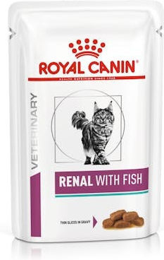 Royal Canin Renal Wet Food for Adult Cats in Pouches with Fish 12x85gr