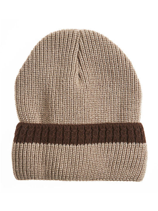 Beanie Beanie Knitted in Beige color