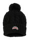 Lowkey Puff Beanie Fleece Beanie Knitted in Black color