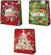 XMASfest Christmas Gift Bag 14x11x6cm 12 Pieces Various Colors