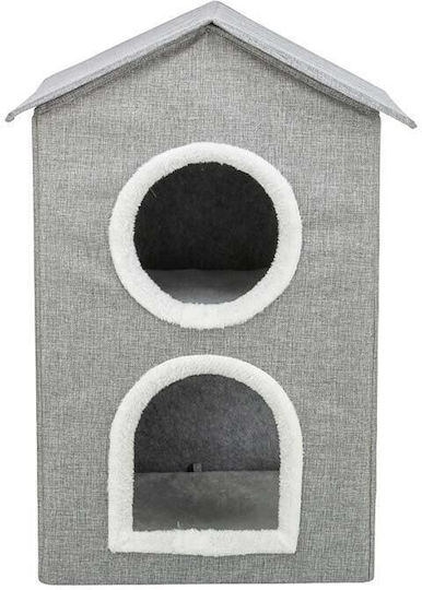 Trixie Cave Nora Σπιτάκι Φωλιά Γάτες Δύο Επιπέδων Γκρι 47×67×47cm