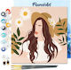 Figured’art Painting Canvas Numbers – Abstract Woman Daisies 20x20cm