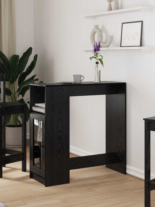 Table Bar Wooden Black Beech 101x40x103.5cm