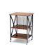 Costway Wooden Kitchen Trolley 3 Tiers Brown 52x45x75cm
