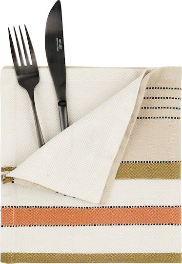 Butlers Towel from 100% Cotton in Beige Color 41x41cm